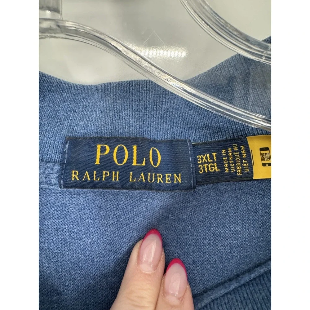 Polo Ralph Lauren Polo Shirt‎ 3XL Tall 3XLT Cotton Pony Logo Long Sleeve Golf